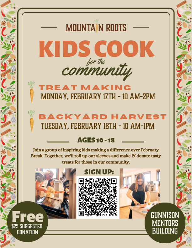 Kids Cook with Mountain Roots over February Break